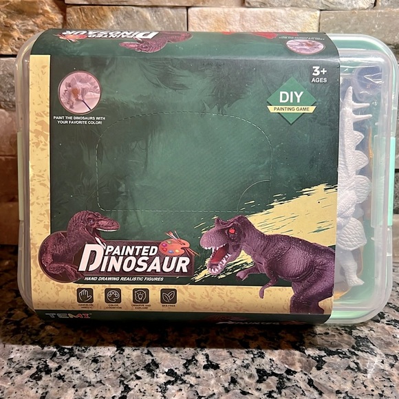 Painted Dinosaur NIB - Picture 1 of 8